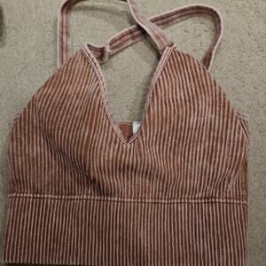 Zenana Cross-Back Bralette – Mocha, Small